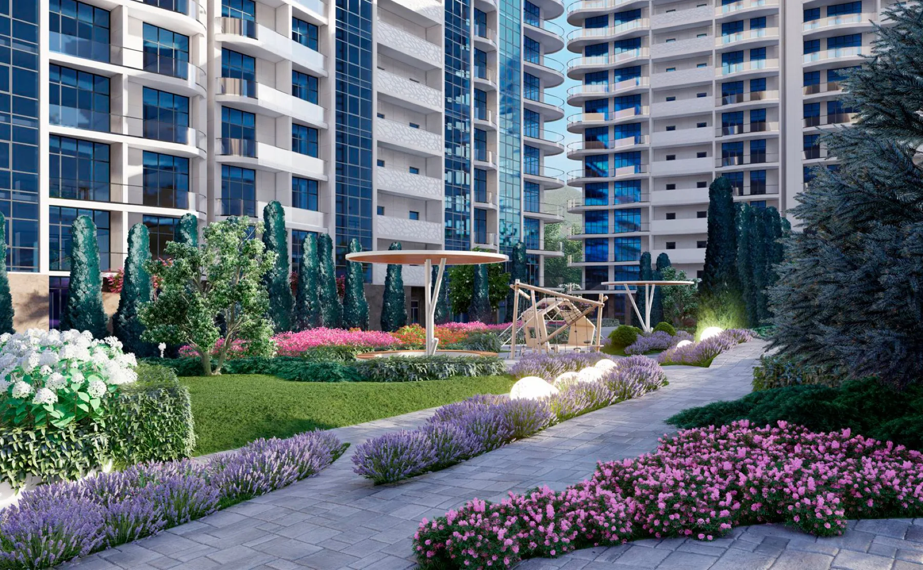 Благоустройство двора Sun Hills