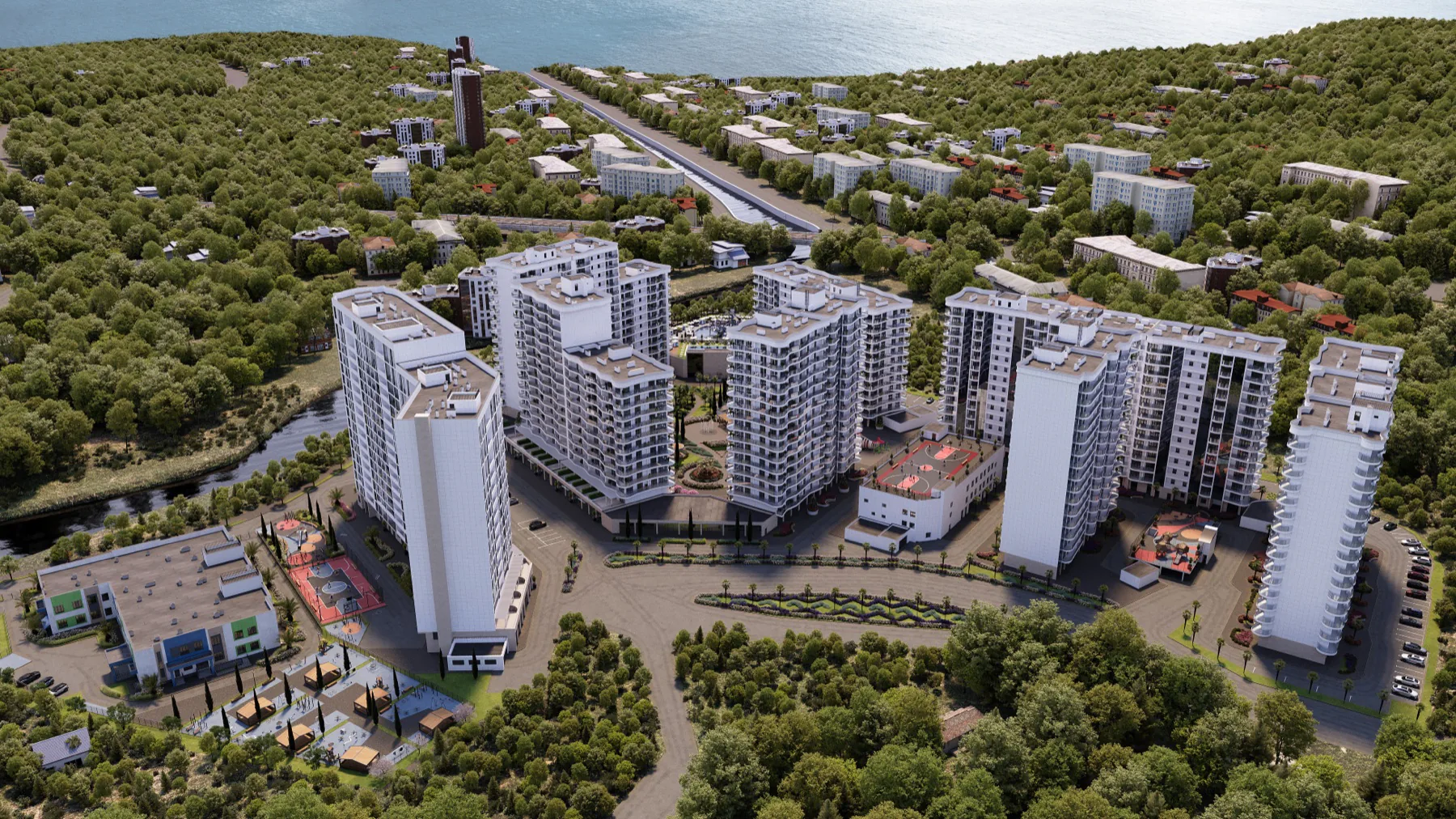 Вид сверху на комплекс Sun Hills